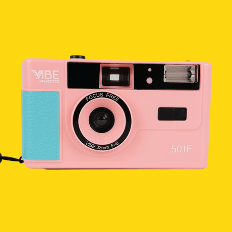 35mm Film Camera Bundle Reusable - Pink Vibe And Lomography Four Lens Camera