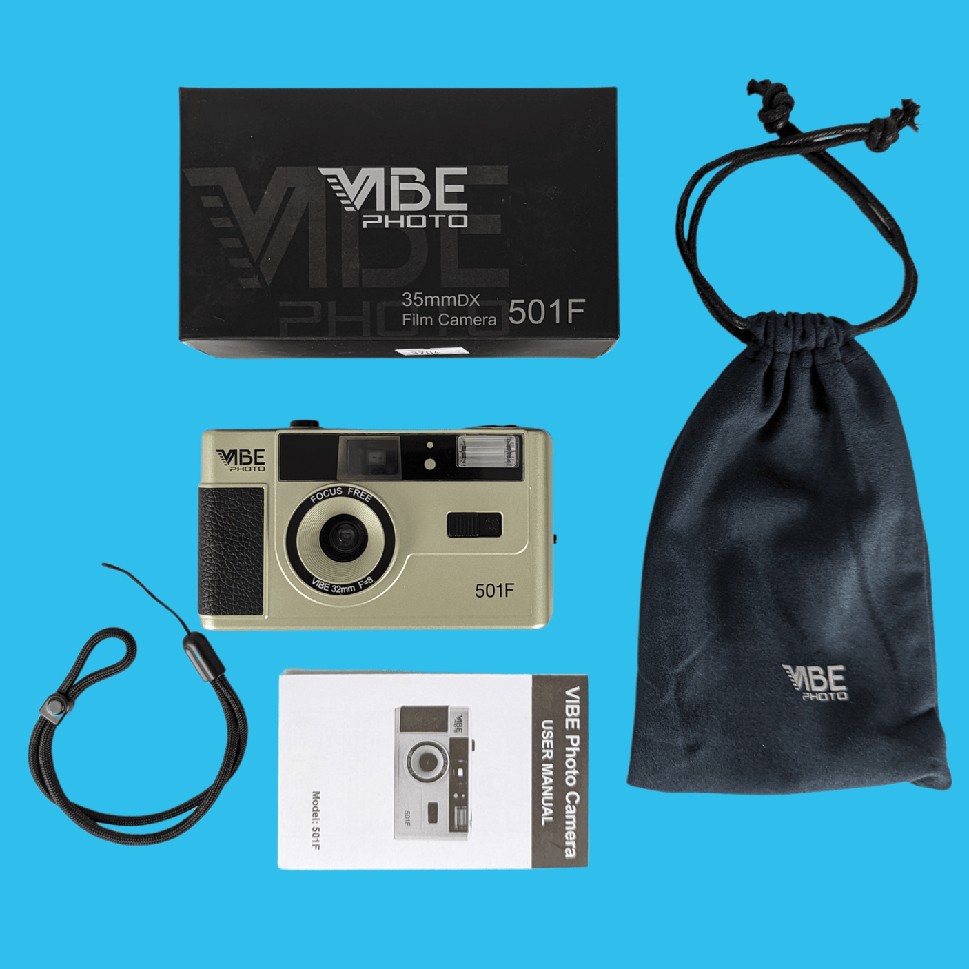 35mm Film Camera Bundle Reusable - Silver Vibe And Lomography Four Lens Camera