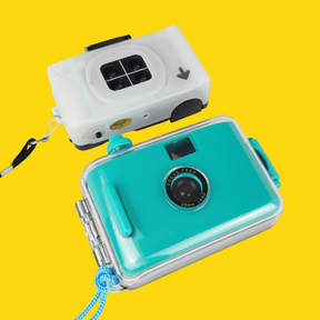 35mm Film Camera Bundle Reusable - Teal Underwater And Lomography Four Lens Camera