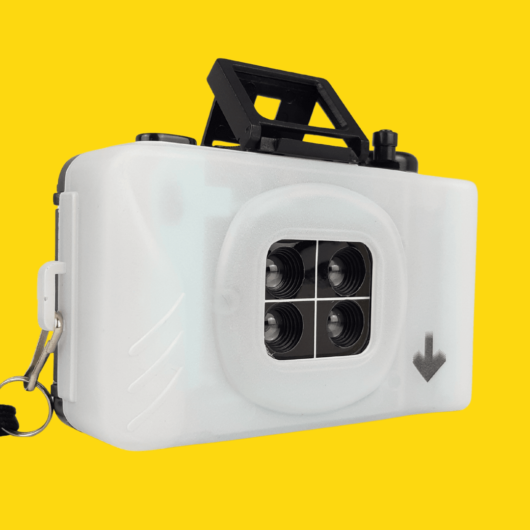 35mm Film Camera Bundle Reusable - Teal Underwater And Lomography Four Lens Camera