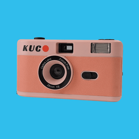 35mm Film Camera Reusable Starter Pack with Flash and 1 x 35mm Film - Pink KUGO