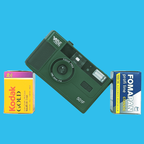 35mm Film Camera Reusable Starter Pack with Flash and Film