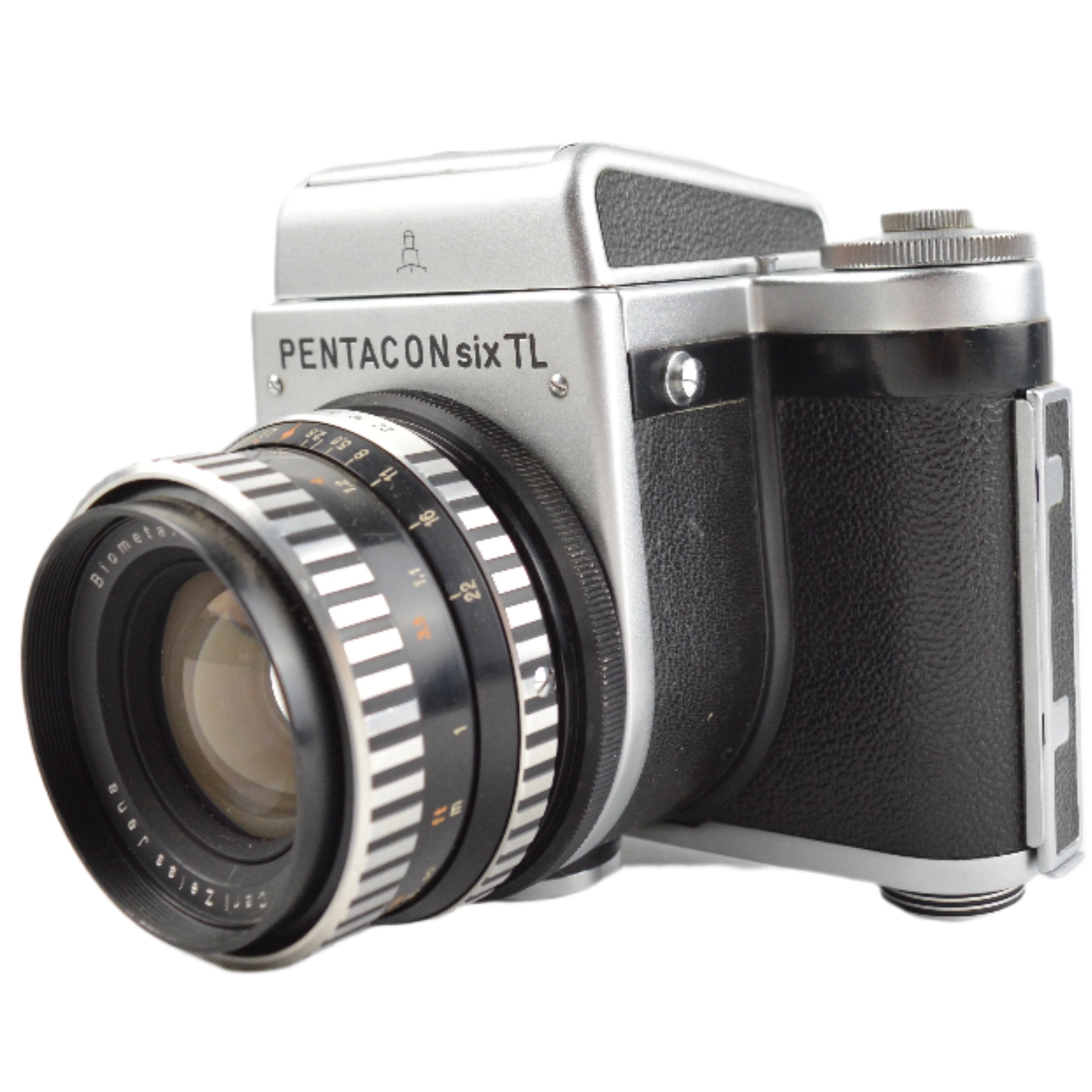 PENTACON six TL 中判カメラ 80mm/F2.8付き PENTACON SIX TL【完動品】中判カメラ・貴重なストラップ付きの