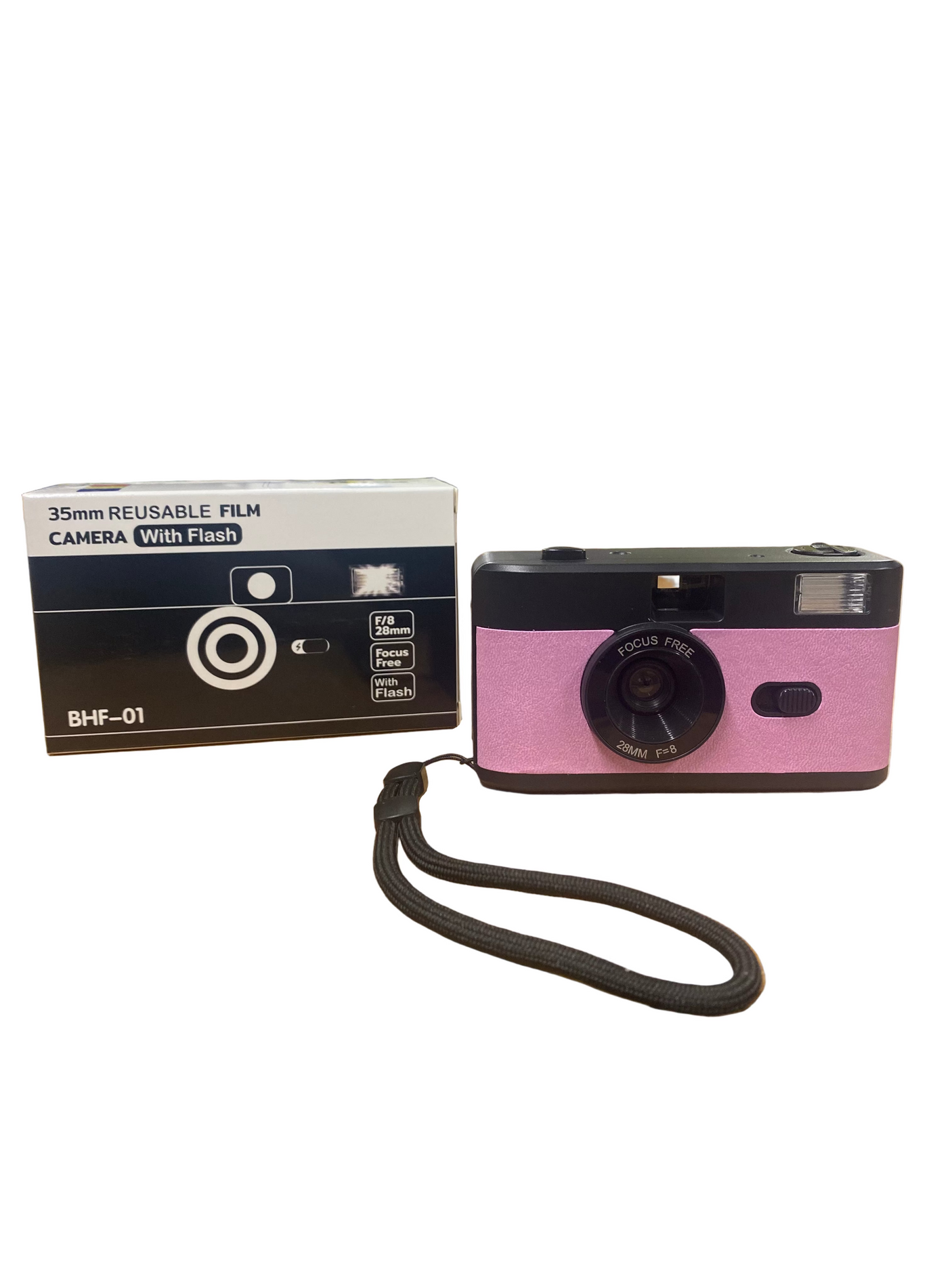 35MM REUSABLE FILM CAMERA WITH FLASH - BLACK & PURPLE