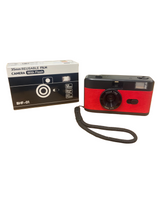 35MM REUSABLE FILM CAMERA WITH FLASH - BLACK & RED