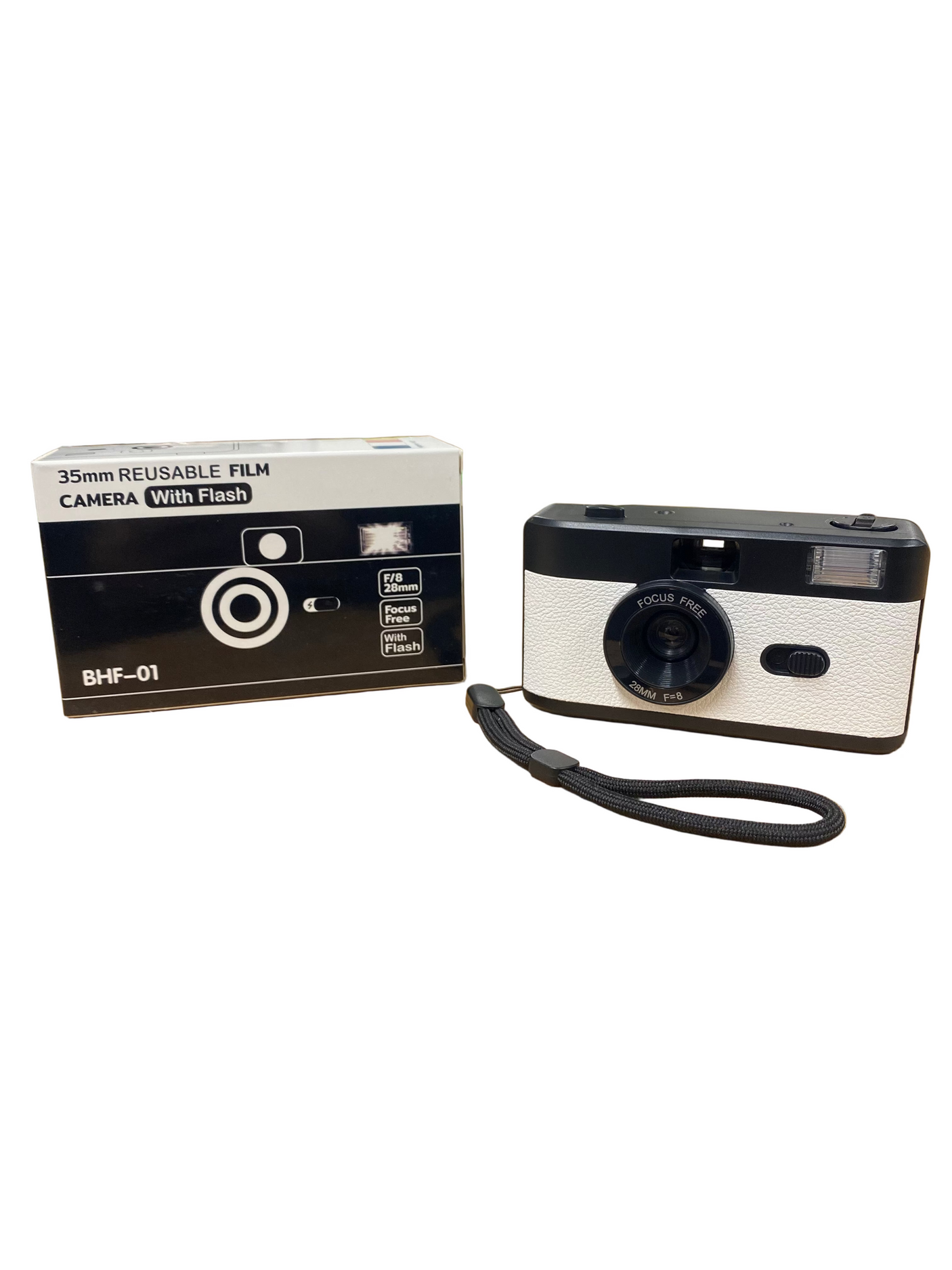 35MM REUSABLE FILM CAMERA WITH FLASH - BLACK & WHITE