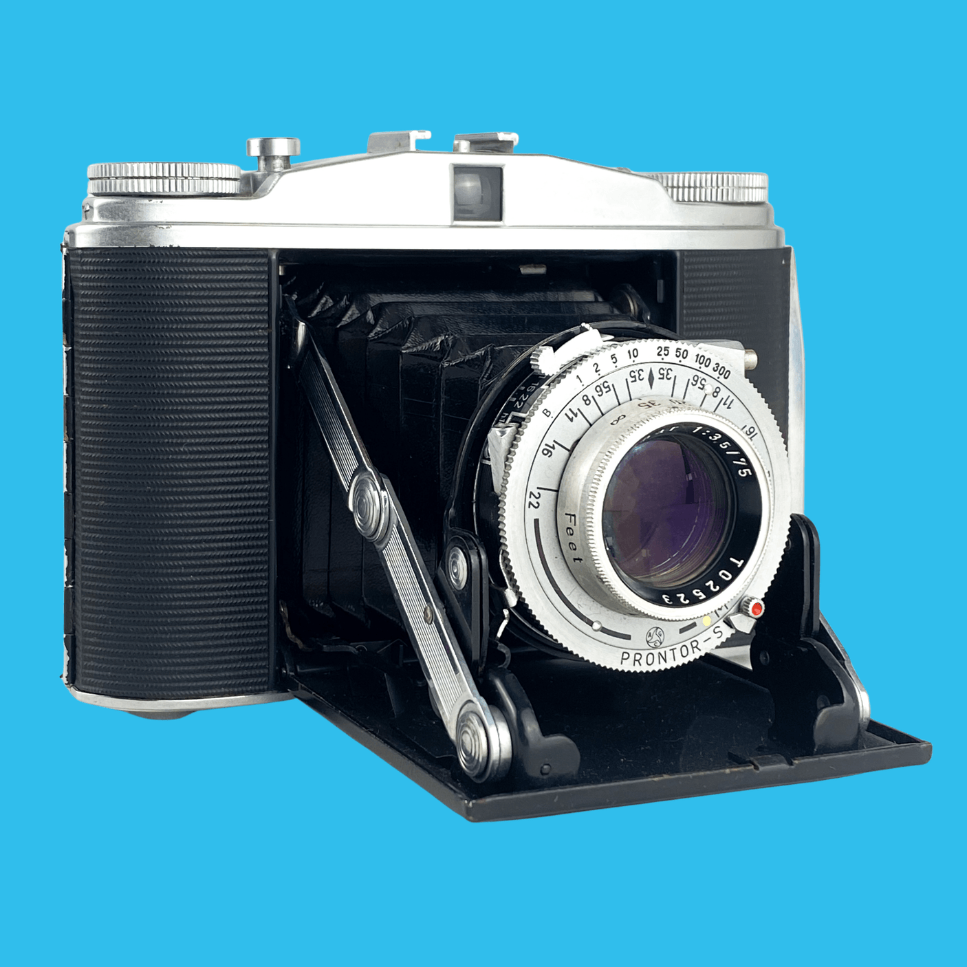 AFGA Isolette II 6X6 Medium Format Folding Film Camera With 75mm F3.5 Lens.