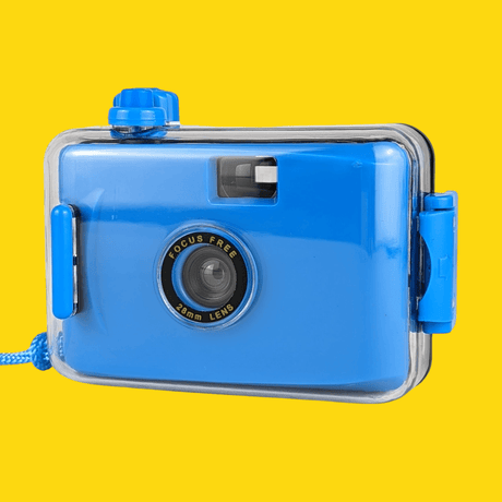 Blue Underwater Focus Free 35mm Point and Shoot Film Camera Reusable