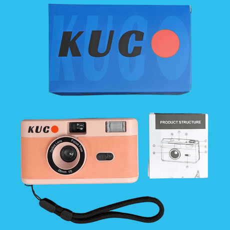 Brand New KUGO 35mm Film Camera Reusable Point And Shoot - Pink