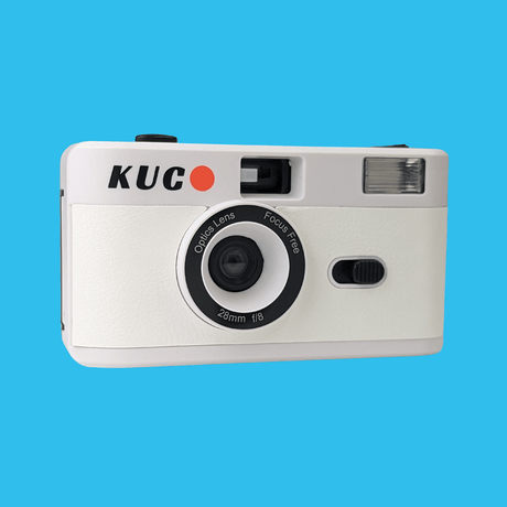 Brand New KUGO 35mm Film Camera Reusable Point And Shoot - White