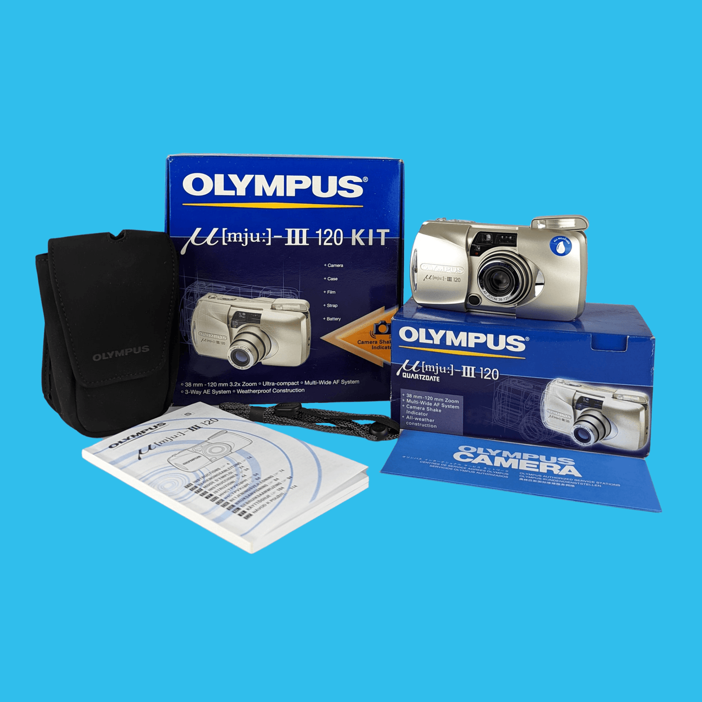 BRAND NEW - Olympus Mju III Zoom 120 35mm Film Camera Point and Shoot