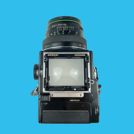 Bronica ETRS With AE II Prism and 75mm F2.8 Lens. 6X4.5 Medium Format Film Camera