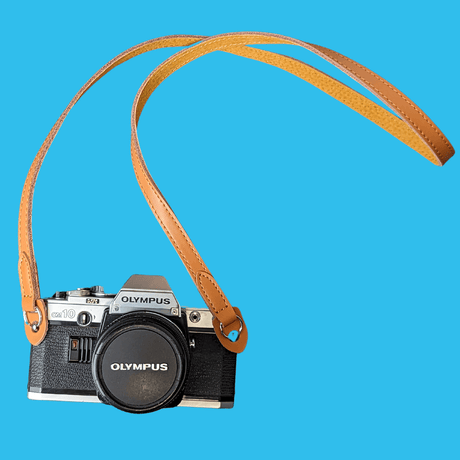 Brown Leather Thin SLR Camera Strap