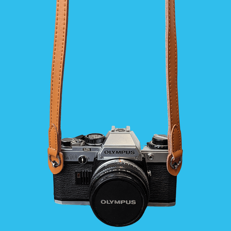 Brown Leather Thin SLR Camera Strap