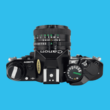 Canon AE-1 Program BLACK 35mm SLR Film Camera with Canon Prime Lens