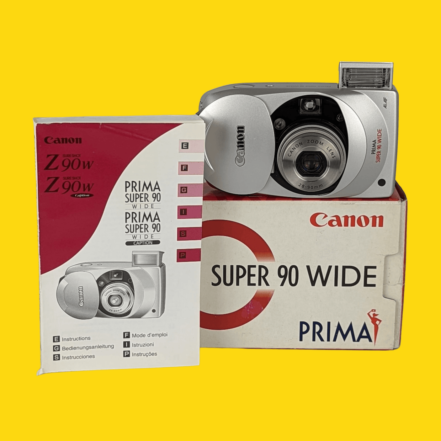 Canon Prima Super 90 Wide 35mm Film Camera Point and Shoot