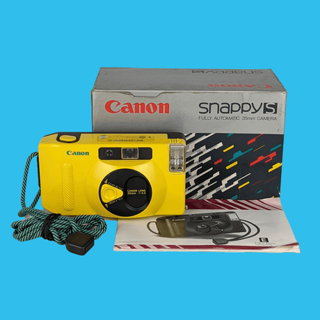 Canon Snappy S 35mm Film Camera Point and Shoot - Yellow