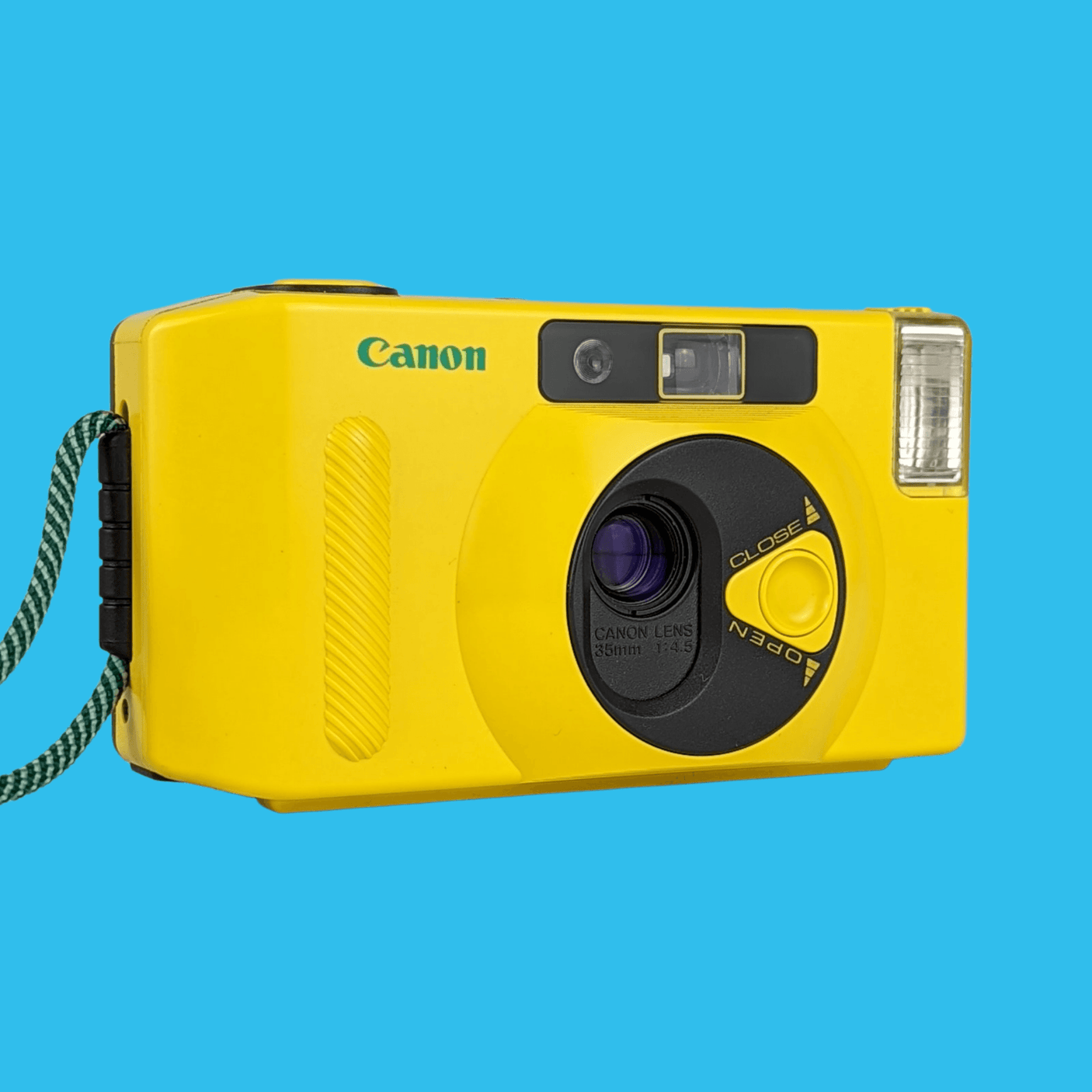 Canon Snappy S 35mm Film Camera Point and Shoot - Yellow