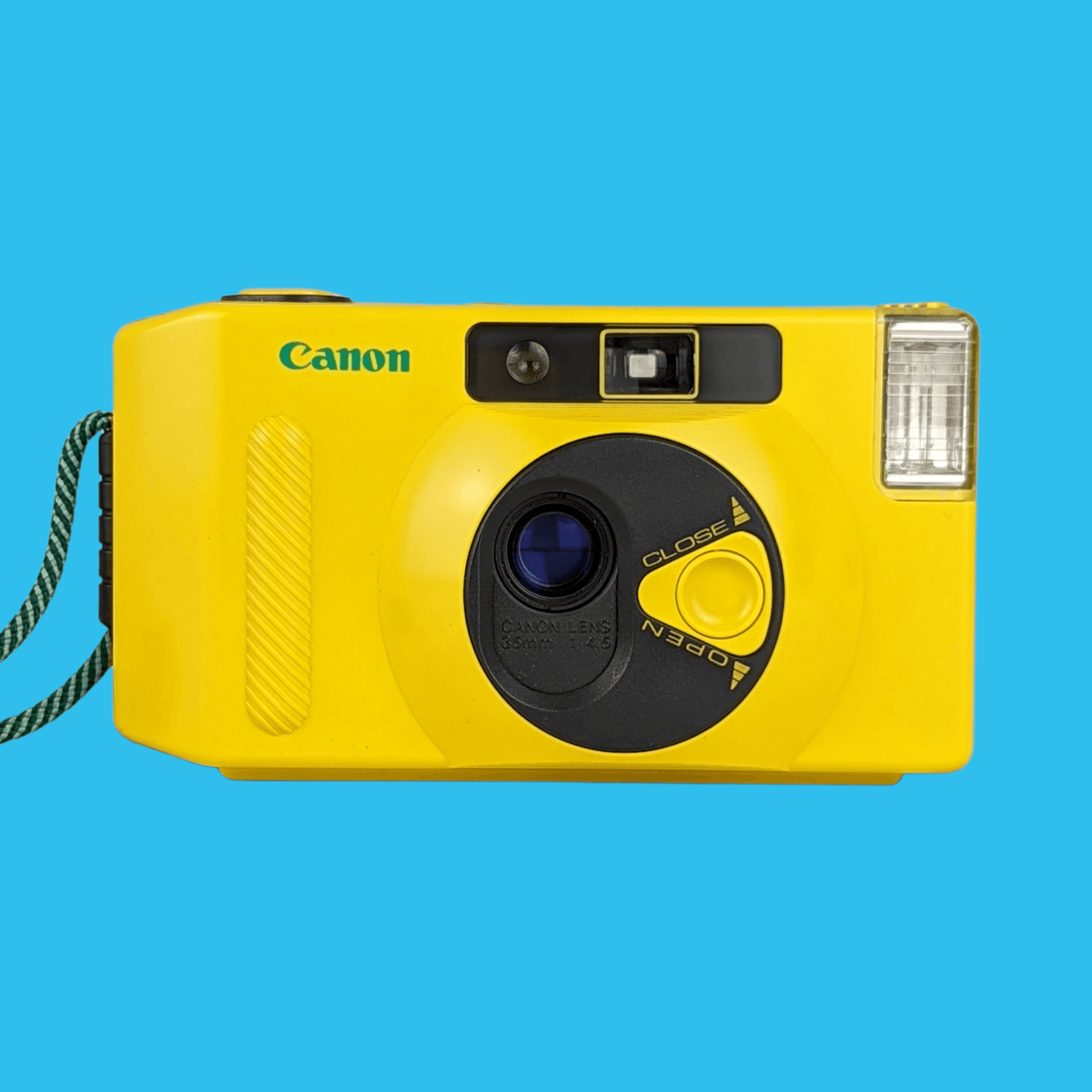 Canon Snappy S 35mm Film Camera Point and Shoot - Yellow