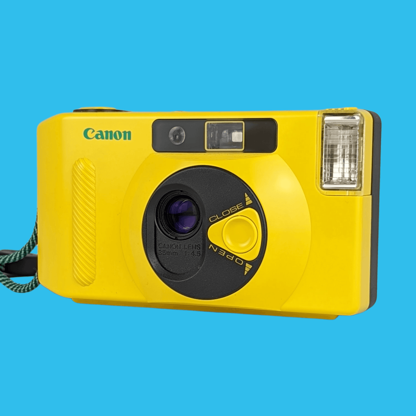 Canon Snappy S 35mm Film Camera Point and Shoot - Yellow