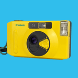 Canon Snappy S 35mm Film Camera Point and Shoot - Yellow