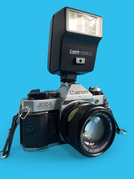 Canon SpeedLite 166A External Flash Unit for 35mm Film Camera