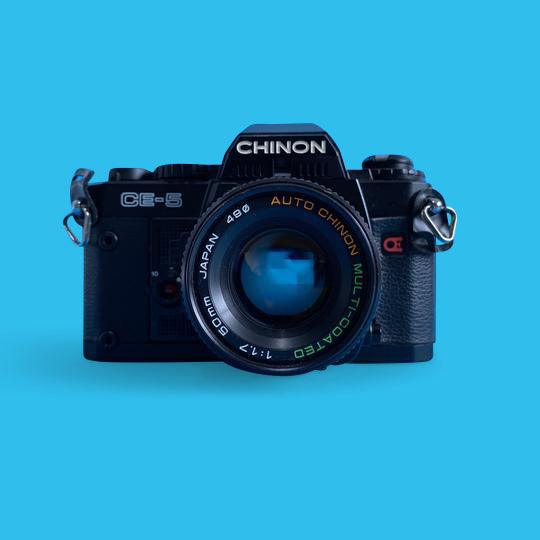 Chinon CE-5 Vintage SLR 35mm Film Camera with 50mm Prime Lens