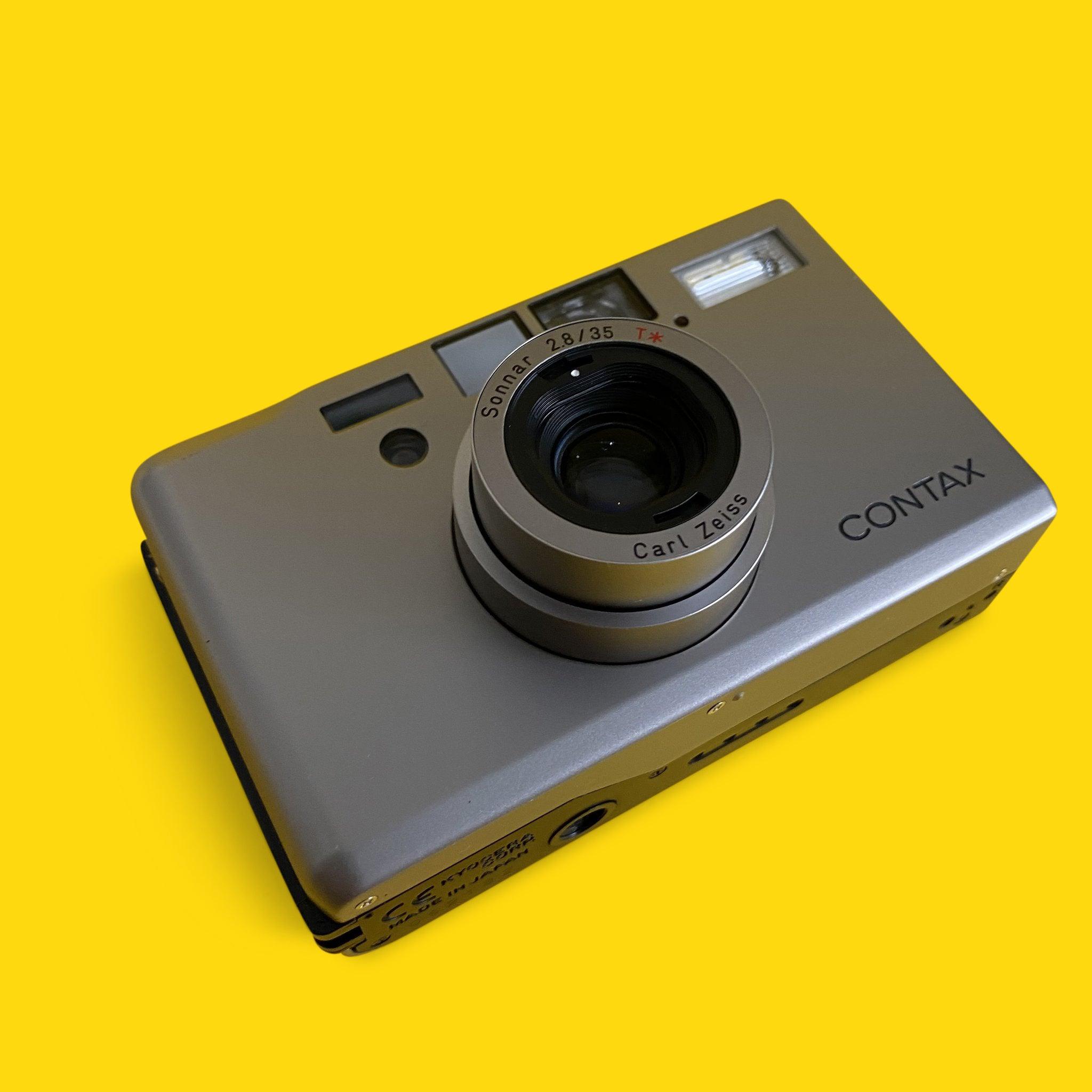 コンタックス T3 タイタン シルバー 35mm フィルム カメラ ポイント & シュート 35mm f/2.8 レンズ付き