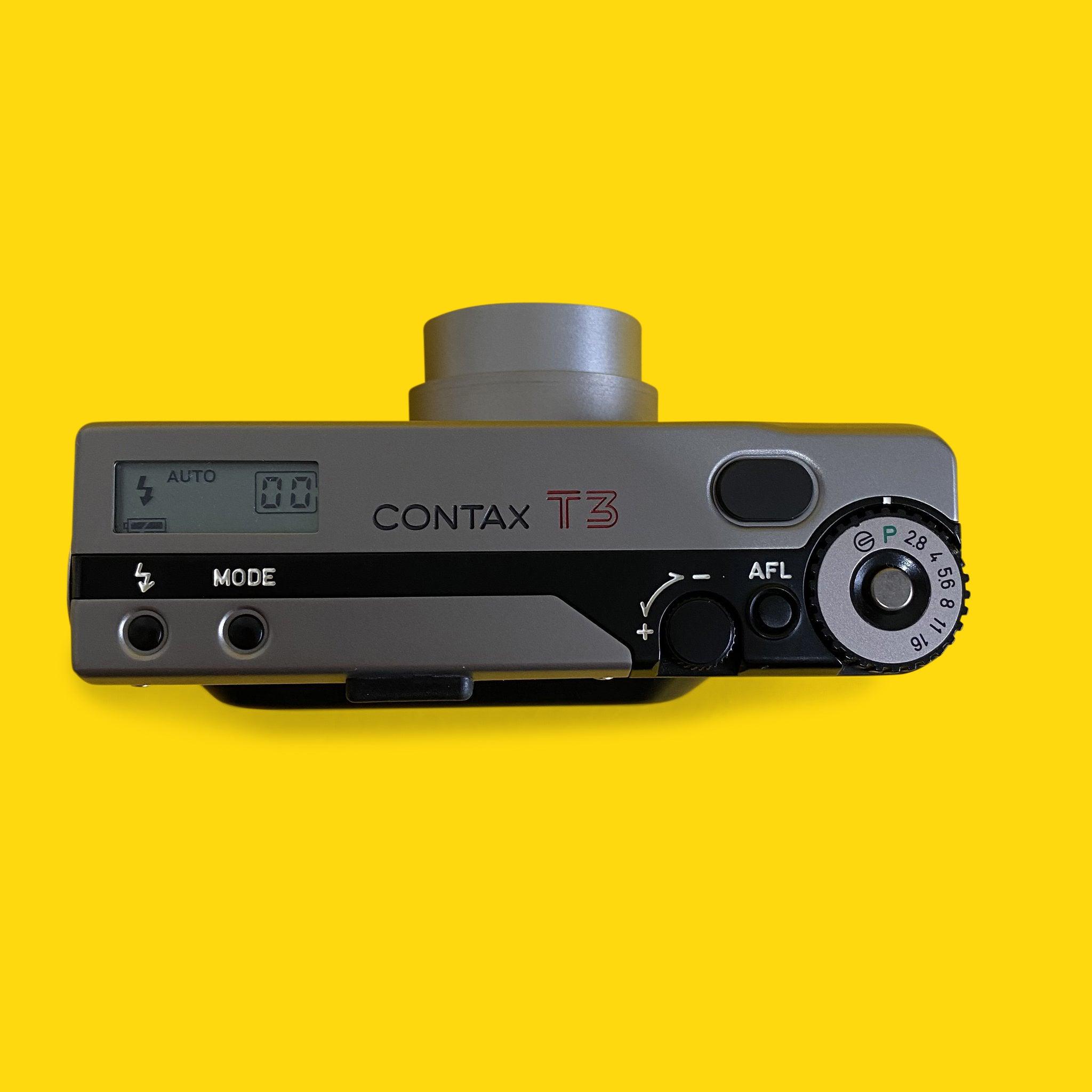 コンタックス T3 タイタン シルバー 35mm フィルム カメラ ポイント & シュート 35mm f/2.8 レンズ付き