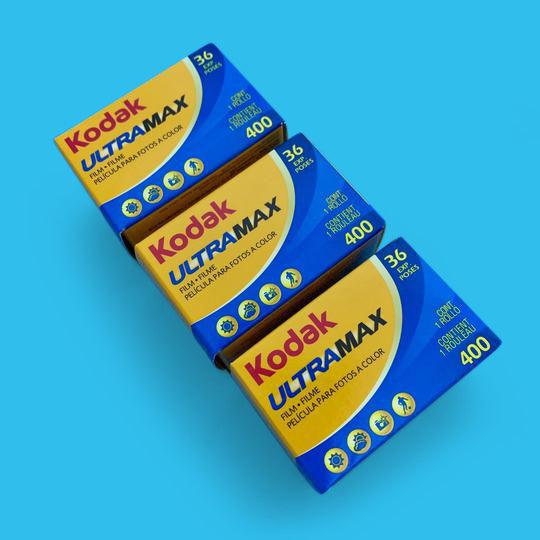 Expired Kodak UltraMax 400 36 Exposures 35mm Film (Set of 3)