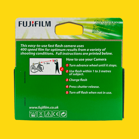 FujiFilm QuickSnap 35mm Disposable Colour Film Camera.