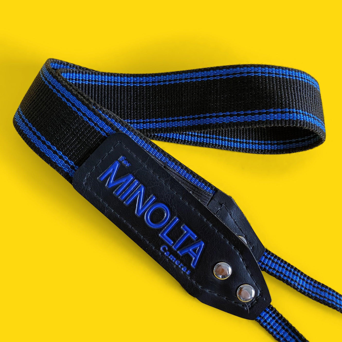 Genuine Minolta Blue & Black SLR Camera Strap
