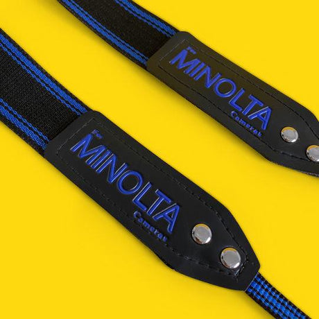 Genuine Minolta Blue & Black SLR Camera Strap