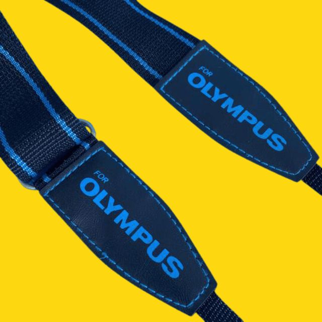 Genuine Olympus Blue & Black SLR Camera Strap