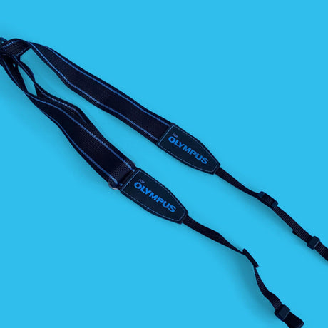 Genuine Olympus Blue & Black SLR Camera Strap