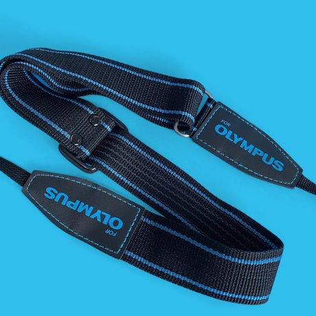 Genuine Olympus Blue & Black SLR Camera Strap