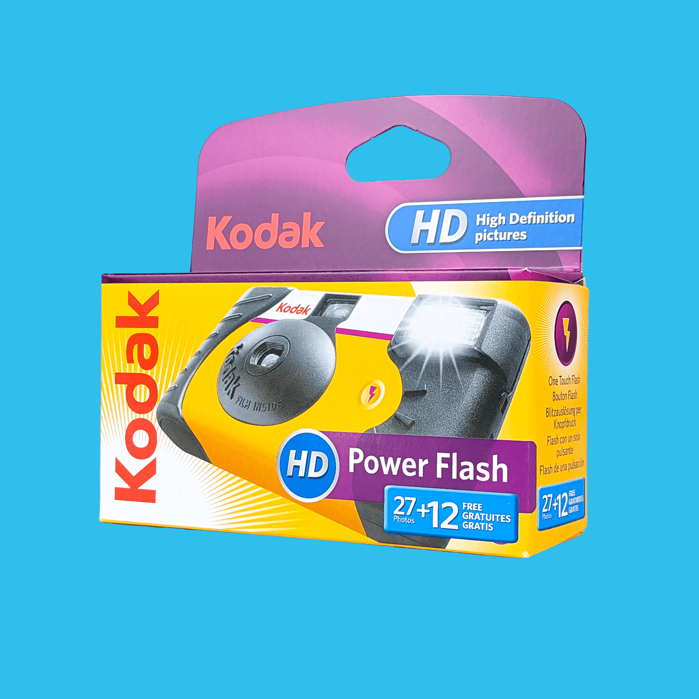 Cámara desechable Kodak 27+12 Photo Power Flash (paquete de 3)