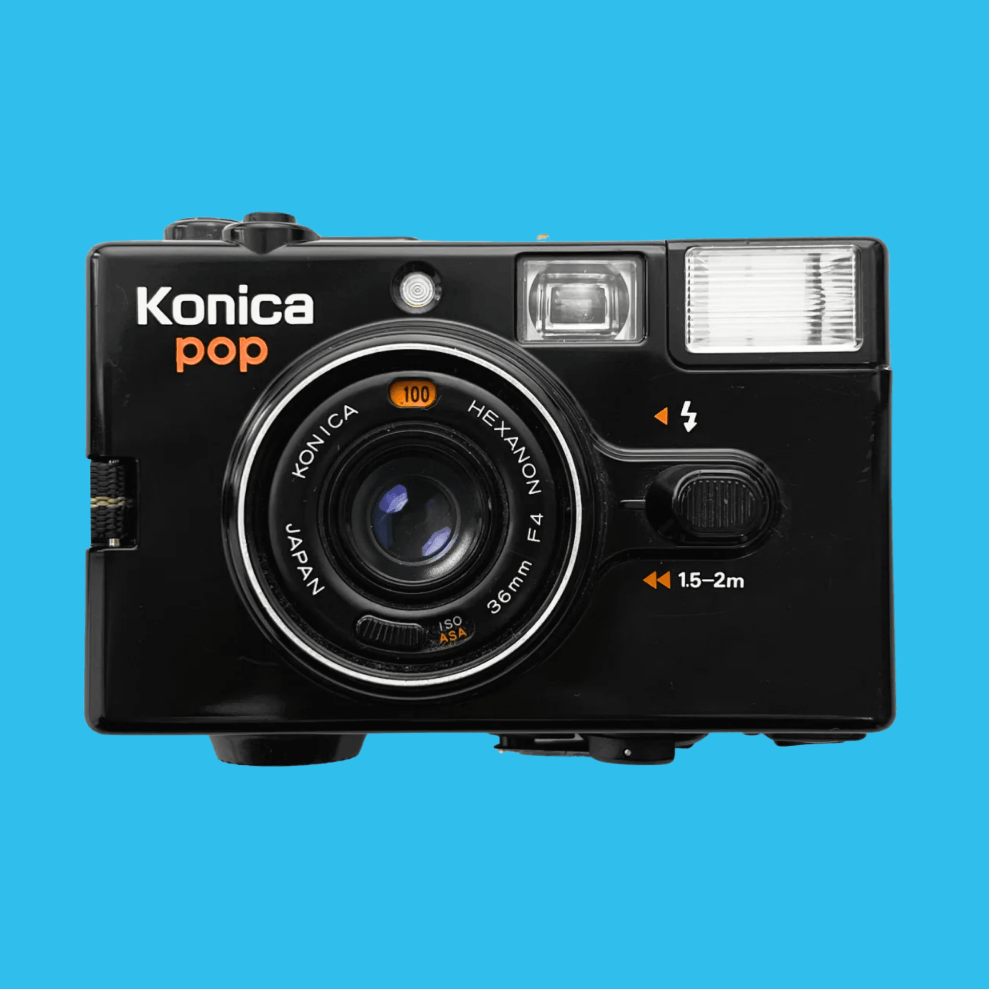 Konica POP Black 35mm Film Camera Point and Shoot – Film Camera Store