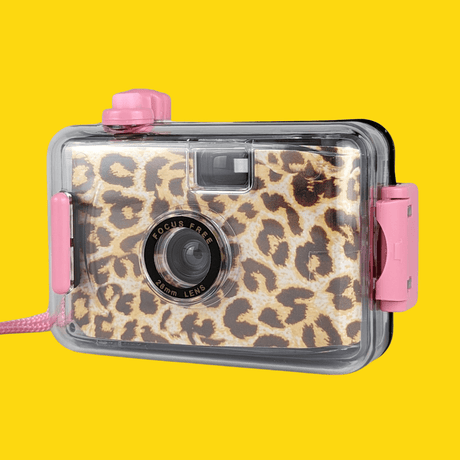 Leopard Print Underwater Focus Free 35mm Point and Shoot Film Camera