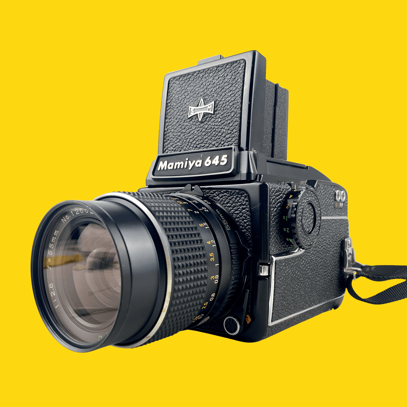 Mamiya M645 1000S with 55mm F2.8 Lens. 6X4.5 Medium Format Film 