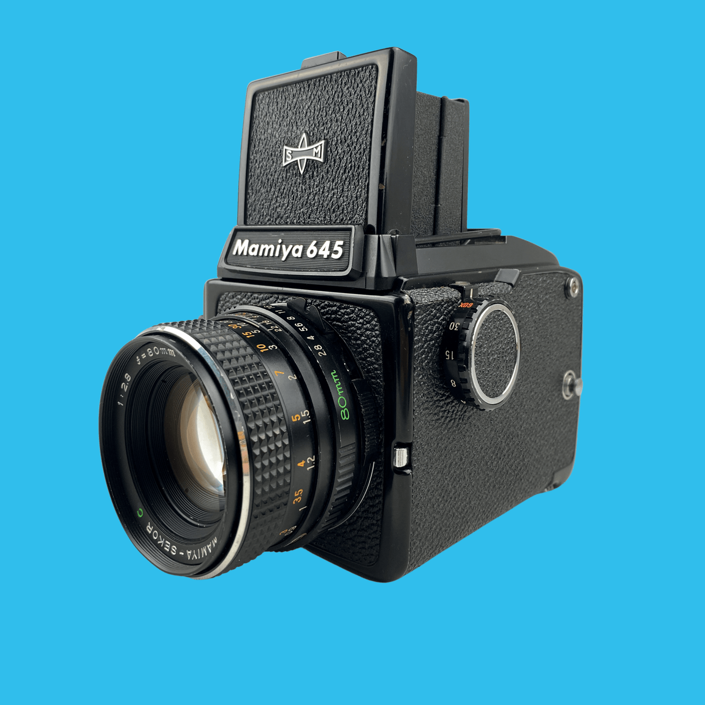 Mamiya M645J With 80mm F2.8 Lens. 6X4.5 Medium Format Film Camera.