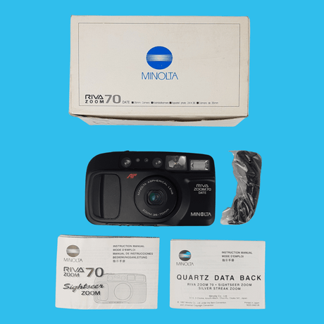 Minolta Riva Zoom 70 Black BRAND NEW 35mm Film Camera Point and Shoot