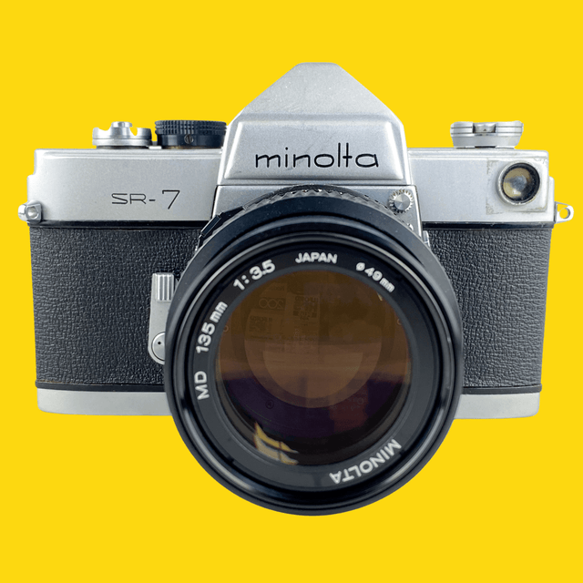Minolta SR-7 SLR 35mm Film Camera with Minolta 135mm F3.5 Lens