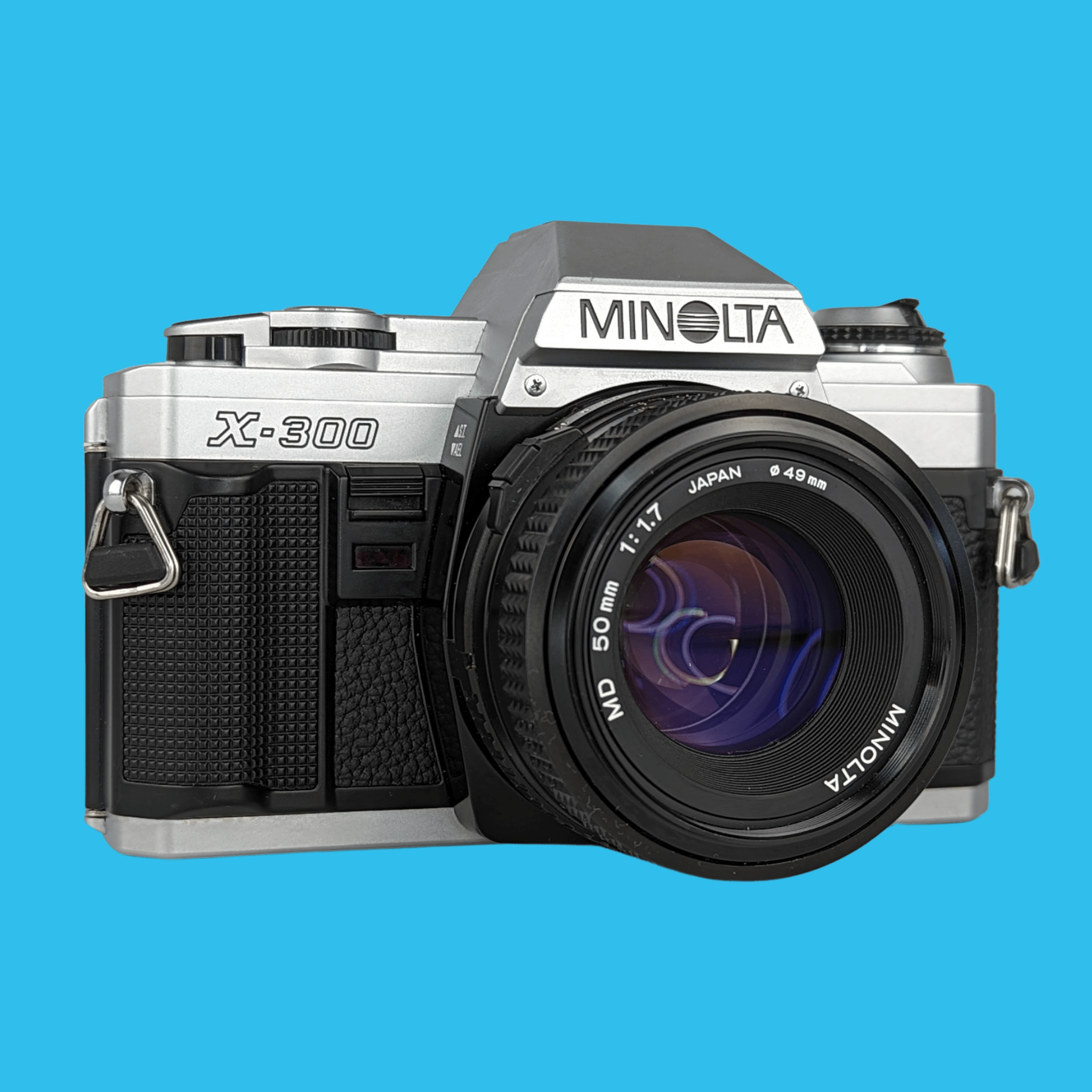 ミノルタ α303si フルオート一眼レフフィルムカメラ 望遠レンズ付 完動品 - フィルムカメラ