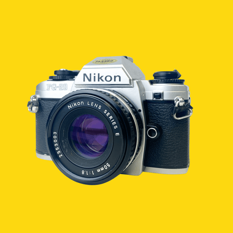 Nikon FG-20 35mm SLR Film Camera With Nikon E-Series 50mm F1.8