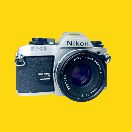 Nikon FG-20 35mm SLR Film Camera With Nikon E-Series 50mm F1.8