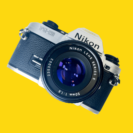 Nikon FG-20 35mm SLR Film Camera With Nikon E-Series 50mm F1.8