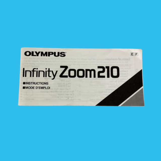 Olympus Infinity Zoom 210 Instructions