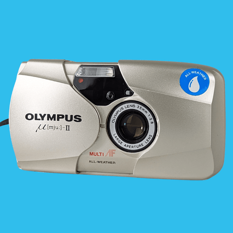 Olympus Mju ii Silver 35mm Film Camera Point and Shoot