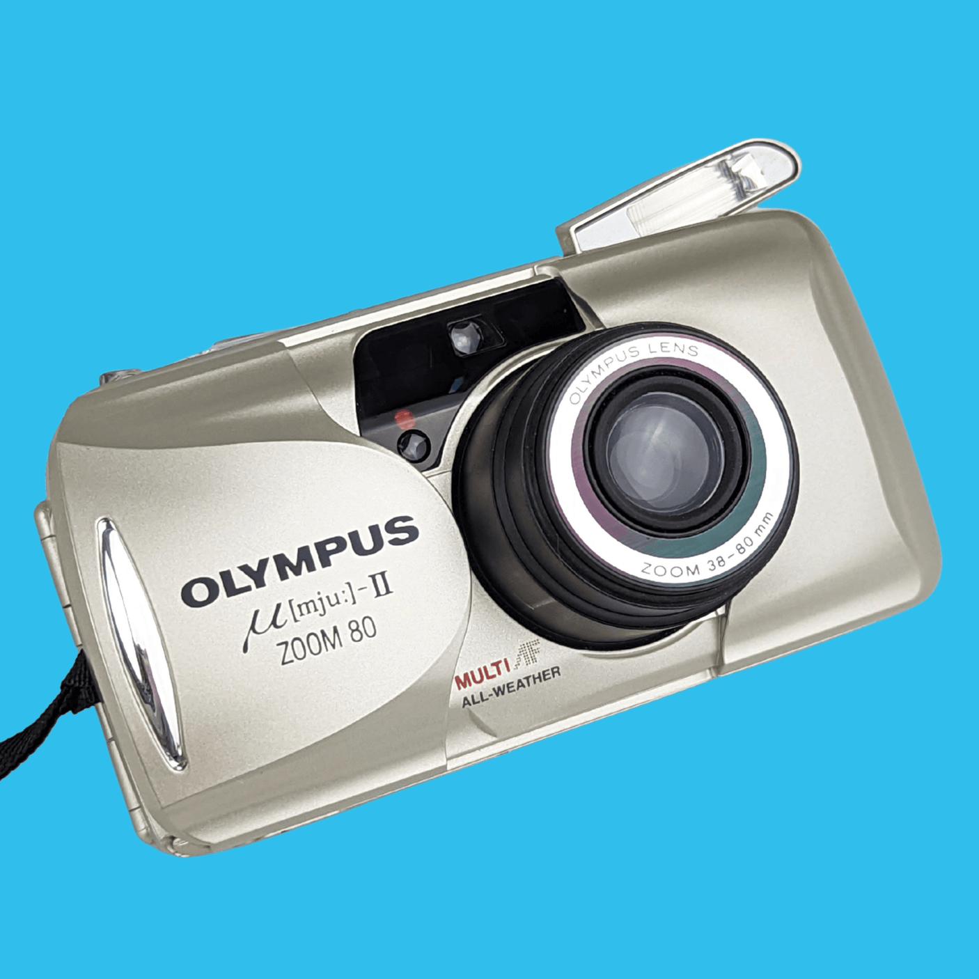 Olympus Mju ii Zoom 80 Silver 35mm Film Camera Point and Shoot